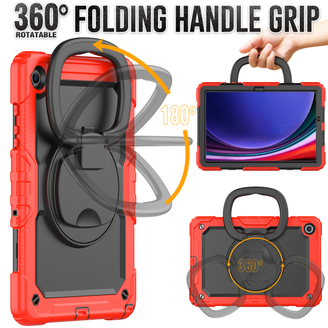 360 Rotation Hand Grip Shpckproof Protective Silicone Tablet Case For Samsung tab A9Plus 11 Inch 2023 Model(SM-X210/X216/X218) Heavy Duty Rugged Cover From Professional Ipad Case Manfacturer