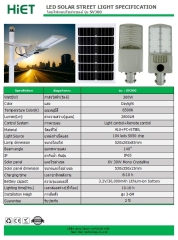 HIET LED Solar Streetlight 300W 2800LM รุ่น SV300 Daylight