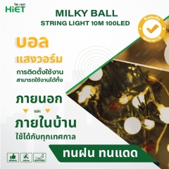 HIET String Lights 10M 100 LED Milky Ball Warm (+REMOTE)  Wramwhite