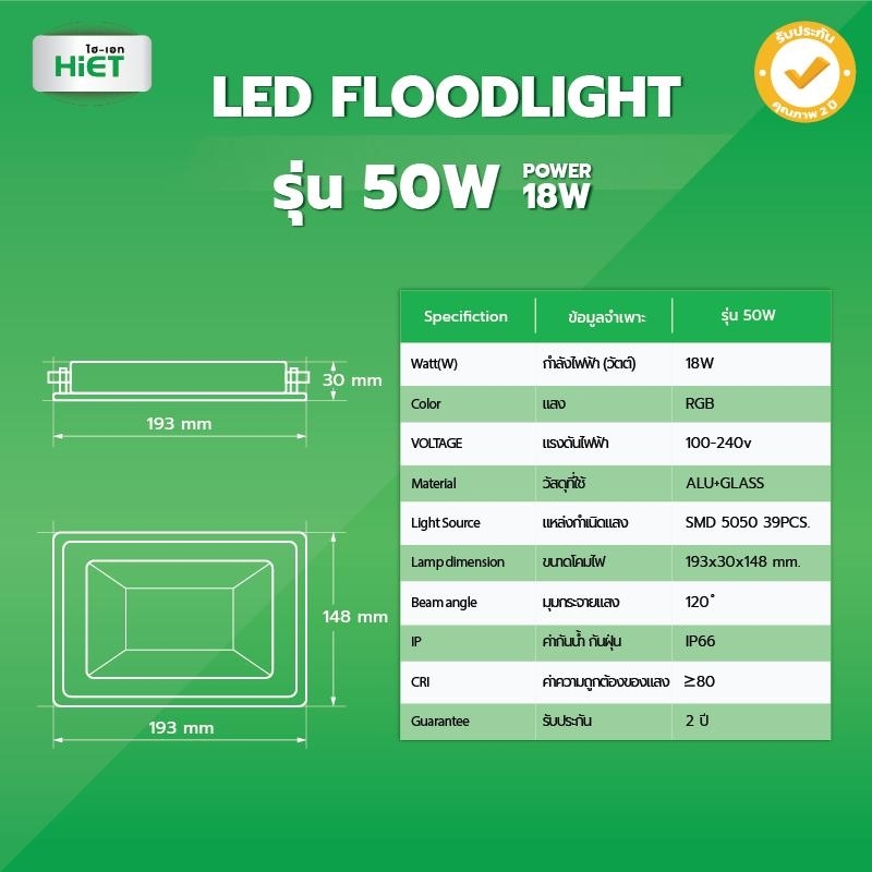 HIET LED FLOODLIGHT SLIM (RGB+REMOTECONTROL)