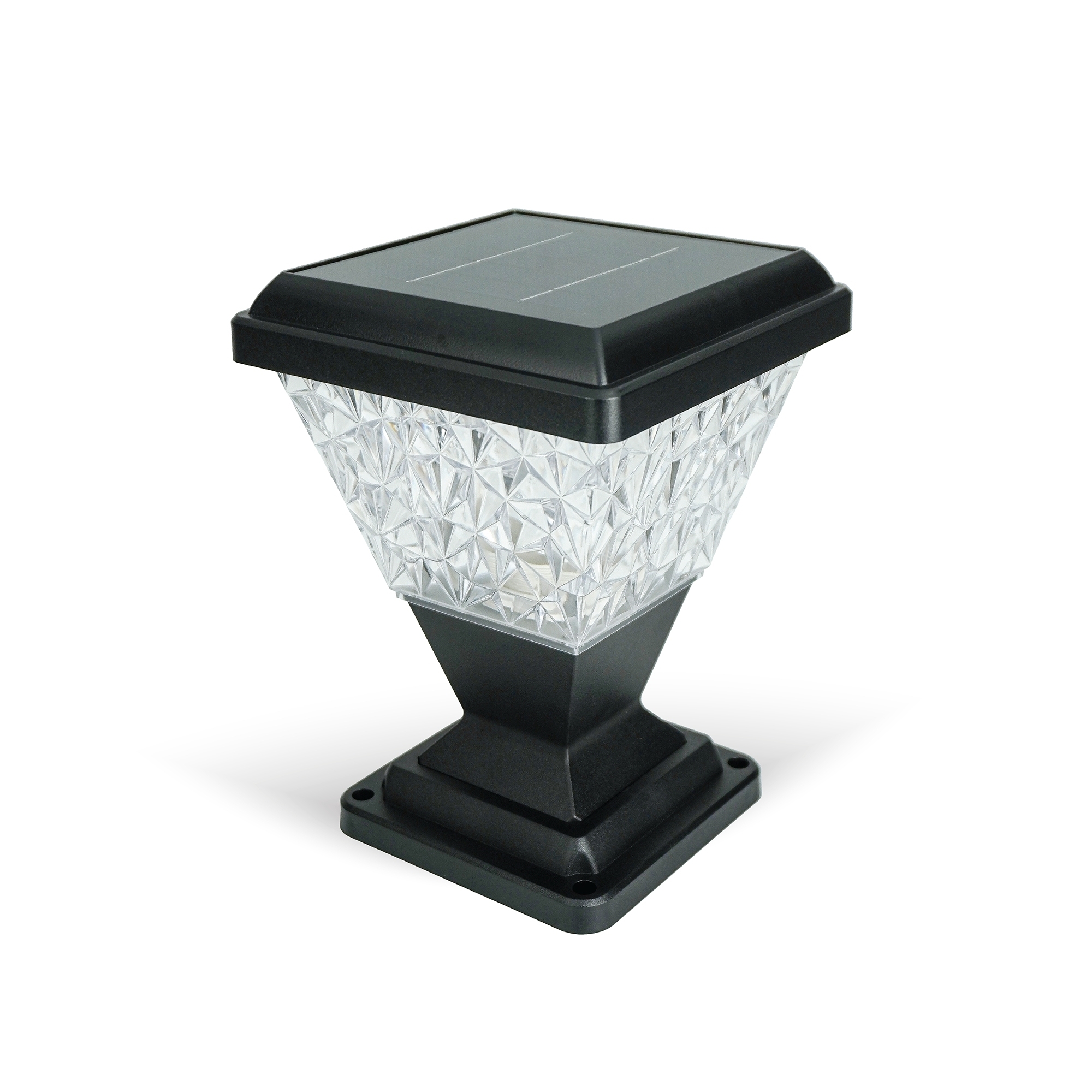 HIET Solar Light โคมไฟหัวเสา Square RGB + ขั้ว E27