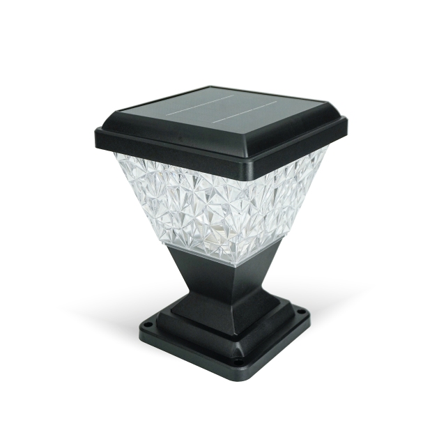 HIET Solar Light โคมไฟหัวเสา Square RGB + ขั้ว E27