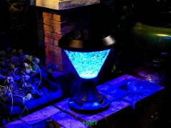 HIET Solar Light โคมไฟหัวเสา Round RGB + ขั้ว E14
