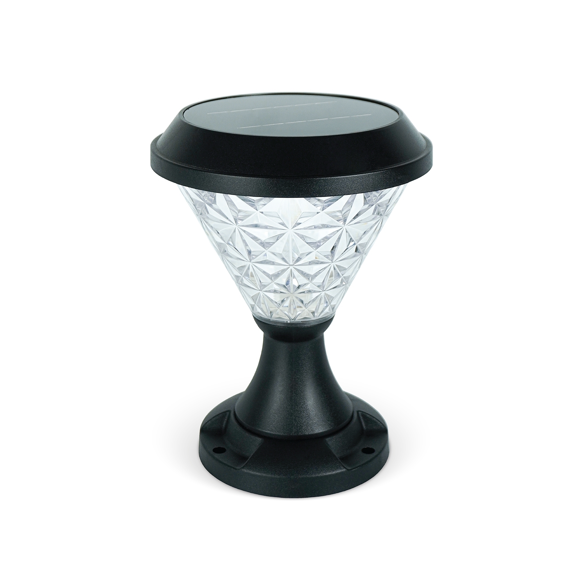 HIET Solar Light โคมไฟหัวเสา Round RGB + ขั้ว E14