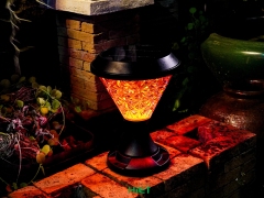 HIET Solar Light โคมไฟหัวเสา Round RGB + ขั้ว E14