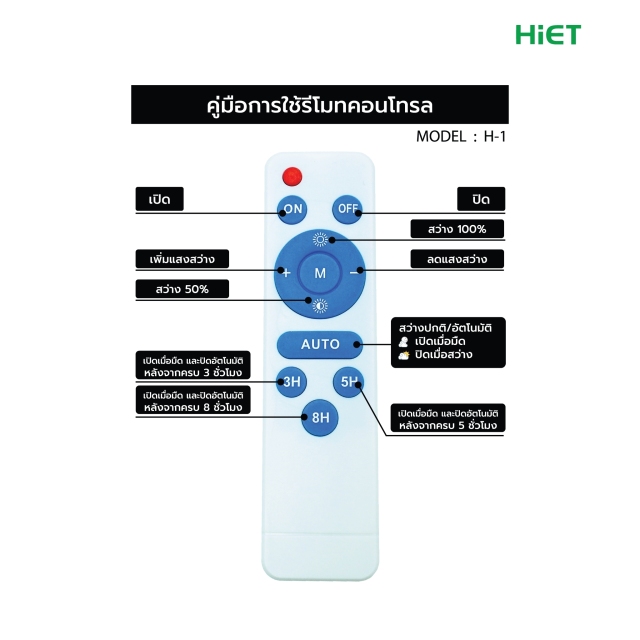 HIET SOLAR STREETLIGHT : H1 200W  Daylight