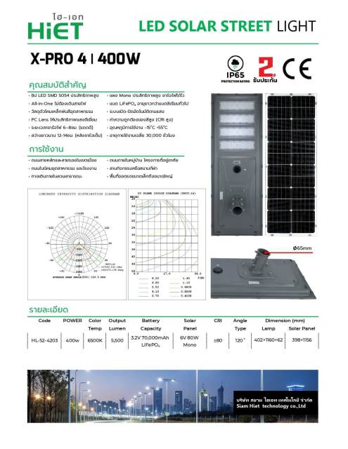 HIET LED SOLAR STREET LIGHT I X-PRO
