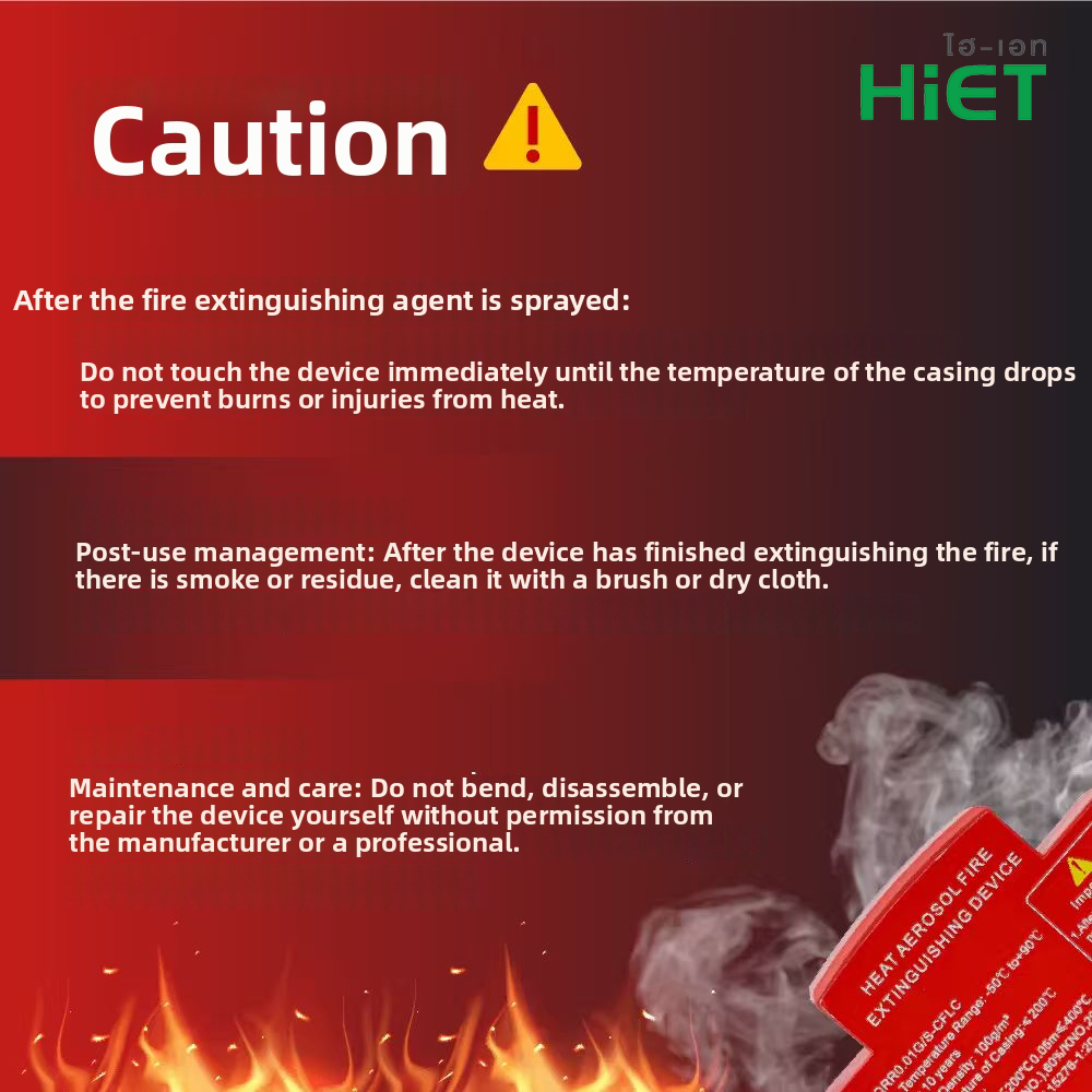 Electrical panel fire extinguisher  Automatic fire suppression device Fire safety equipment
