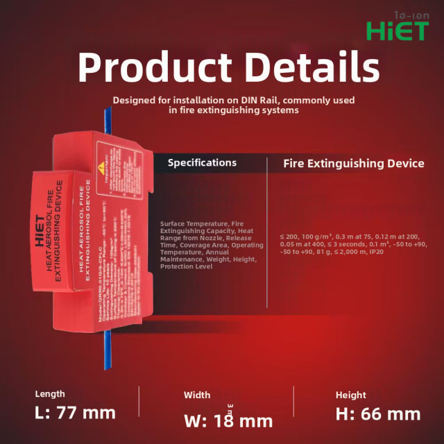 Electrical panel fire extinguisher  Automatic fire suppression device Fire safety equipment