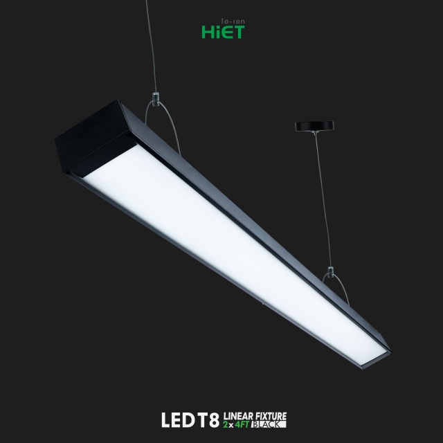 HIET LED T8 LINEAR FIXTURE BLACK