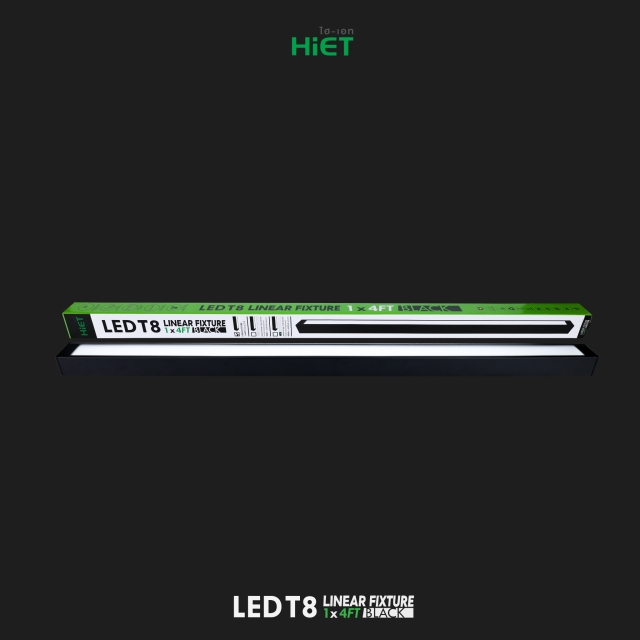HIET LED T8 LINEAR FIXTURE BLACK