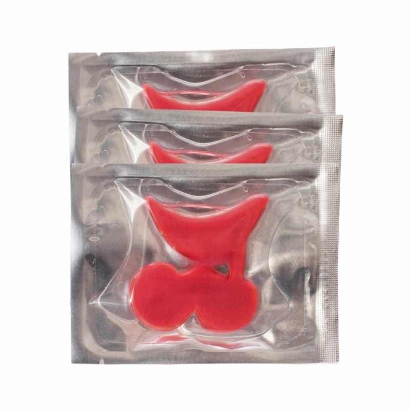Private Label Factory OEM Red cherry shape  Eye Gel Pads Hydrogel Eyes Patche