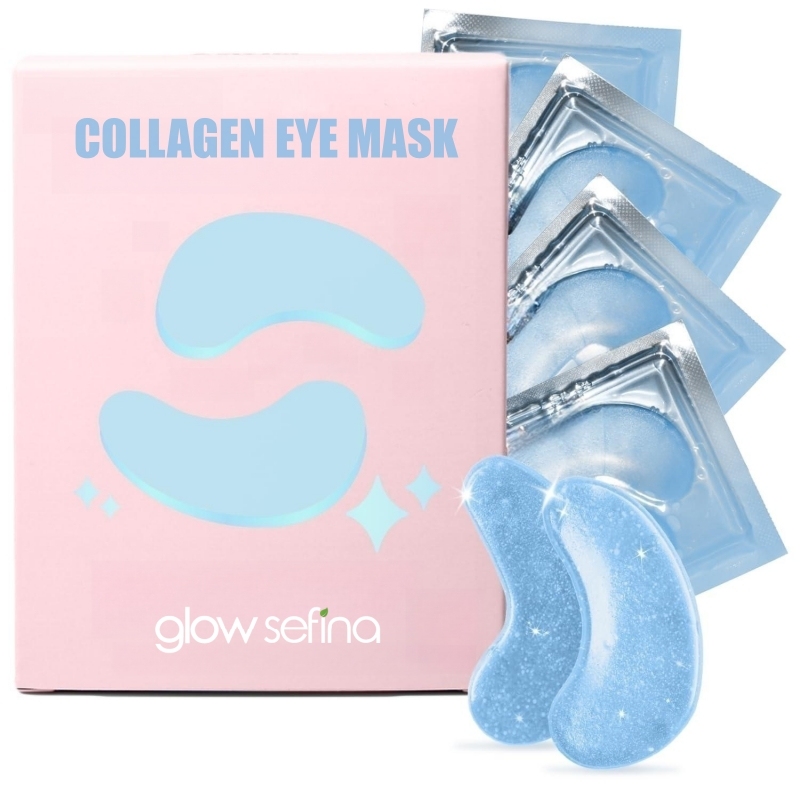 Private Label OEM Reduce Dark Circles Puffy Eyes Marine Collagen Blue Under eye mask