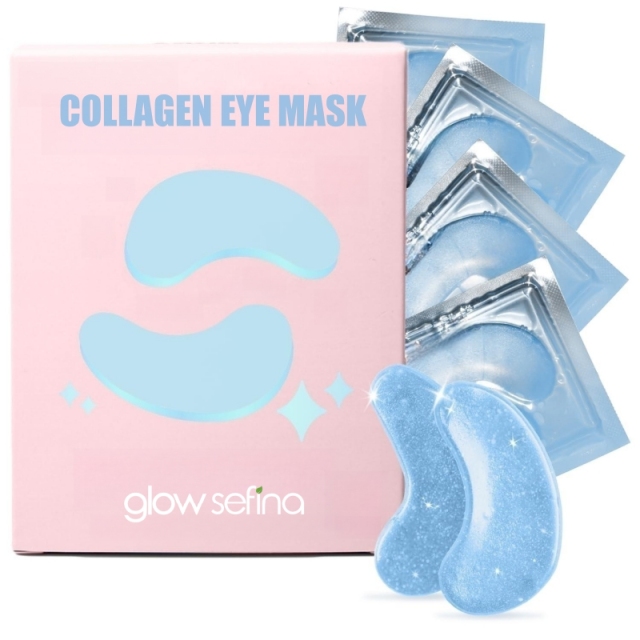 Private Label OEM Reduce Dark Circles Puffy Eyes Marine Collagen Blue Under eye mask