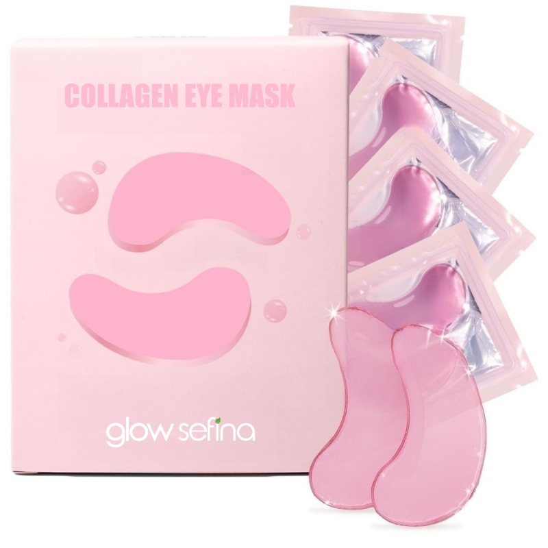 Private Label OEM Reduce Dark Circles Puffy Eyes Pink Hydrogel Under eye mask
