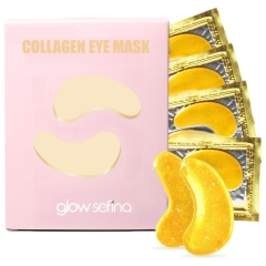 Private label OEM 24K gold Reduce Puff Eyes Gel Under Eye Patche