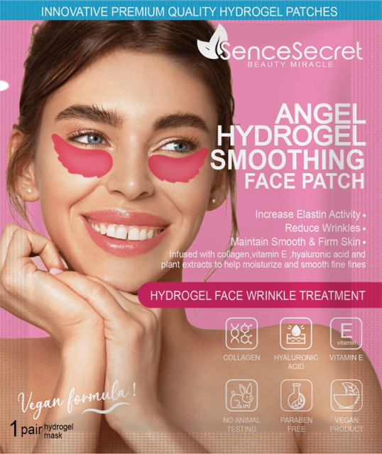 Angel Wing Shape Gold Hydrogel Under Eye Patches For Dark Circles And Puffiness Hydrogel Eye Pads Collagen Eye Mask