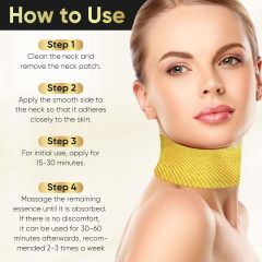 24K Gold Collagen Neck Patches for Neck Lines Removal, Firming Smoothing and Moisturizing