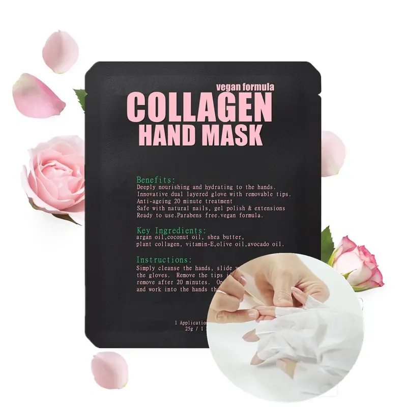 OEM ODM Private label Marine Collagen Manicure hand mask with fingertips removable