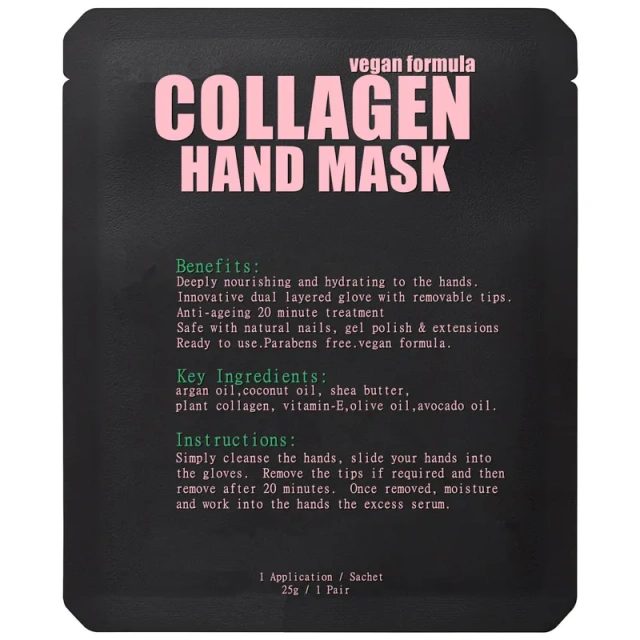 OEM ODM Private label Marine Collagen Manicure hand mask with fingertips removable