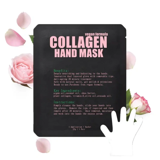 OEM ODM Private label Marine Collagen Manicure hand mask with fingertips removable