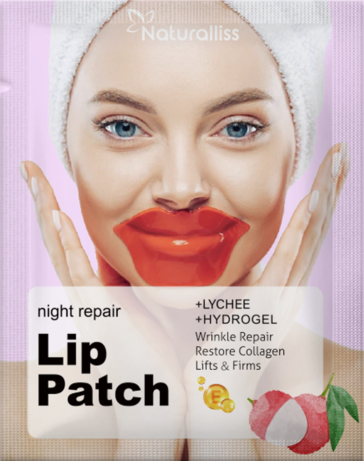 Hyaluronic Acid  Strawberry Anti wrinkle dead skin removal Hydrogel Sleeping Lip Gel Patch