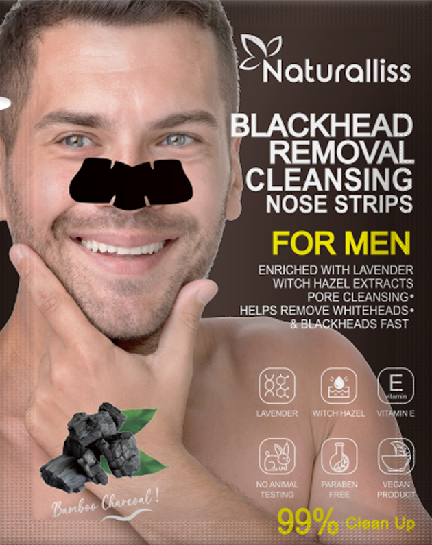 Deep Cleansing Bamboo Charcoal Nose Strips for Blackhead Removal For Men and Women