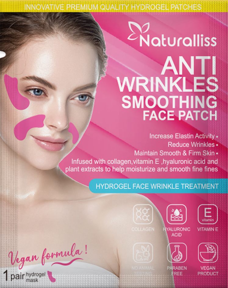 Collagen Hydrogel Nasolabial Folds Patches, Restore Skin Elasticity Reduces Swelling Locks in Skin Moisture Face Wrinkle Patches