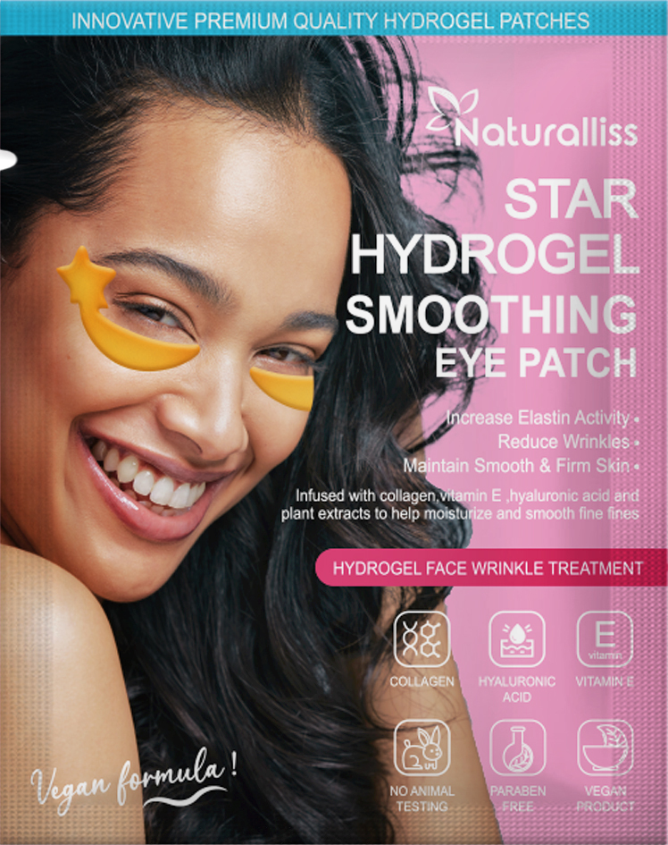 Gold Star Shape Gold Hydrogel Under Eye Patches For Dark Circles And Puffiness Hydrogel Eye Pads Collagen Eye Mask