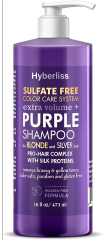 HYBERLISS purple shampoo-Sulfate Free Brass Toning Purple Shampoo and Conditioner Set for Blonde, Bleached, Silver, or Brown Highlighted Hair