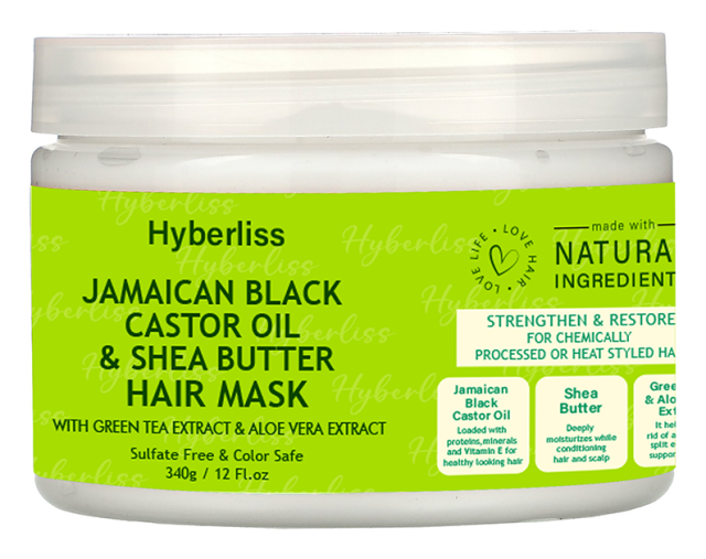Jamaican Black  Castor Oil  & Shea Butter LEAVE-IN CONDITIONER-100% Pure Jamaican Black Castor Oil To Soften And Detangle Hair