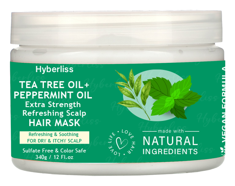 TEA TREE OIL+ PEPPERMINT OIL  Extra Strength  Refreshing Scalp Treatment OIL | With Argan, Jojoba & Grapeseed Oils | Soothes Itchy Scalp & Fights Dandruff | Non GMO Verified