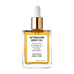 AFTERGLOW BODY OIL-Dry Skin Moisturizer and Hydrating Body Massage Oil for Radiant and Healthy Looking Glow, Nourishing Bath Oil for Sheer Moisture
