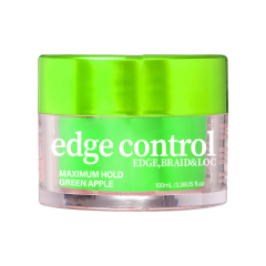 edge control MAXIMUM HOLD GREEN APPLE-| Extreme Hold Edge Control Gel | No Flaking, Itching, or Split Ends | Long Lasting Style for Braids, Locks, Twists, Cornrows