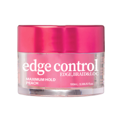 edge control MAXIMUM HOLD STRAWBERRY-- No Flaking, White Residue-Free, Shine & Smooth Texture, Enriched with Argan Oil & Castor Oil, Healthy Hair Styling Gel, Strong Hold, Perfect Edges