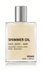 SHIMMER OIL-Multi-Purpose Dry Oil - Luxurious Radiant Glow and Hydration for Face, Body & Hair