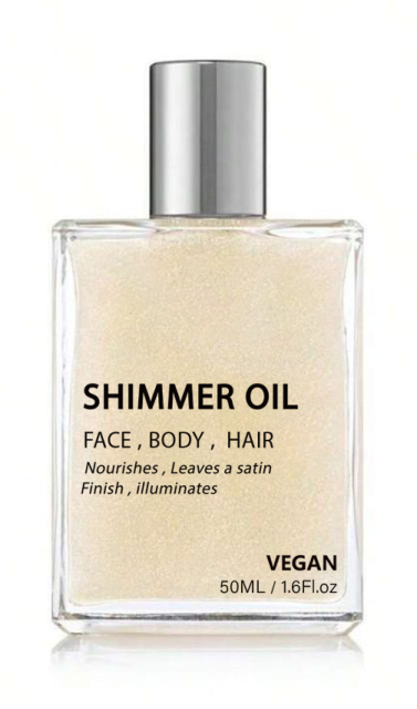 SHIMMER OIL-Multi-Purpose Dry Oil - Luxurious Radiant Glow and Hydration for Face, Body & Hair