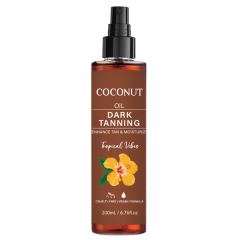 Coconut Oil dark tanning | Moisturizing Body Oil, Tan Enhancer, Cocoa Butter Oil, Coconut Oil for Skin, Oxybenzone Free