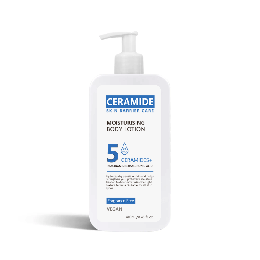 MOISTURISING BODY LOTION-for Dry Skin | Body Lotion & Face Moisturizer with Hyaluronic Acid and Ceramides | Daily Moisturizer | Fragrance Free | Oil-Free