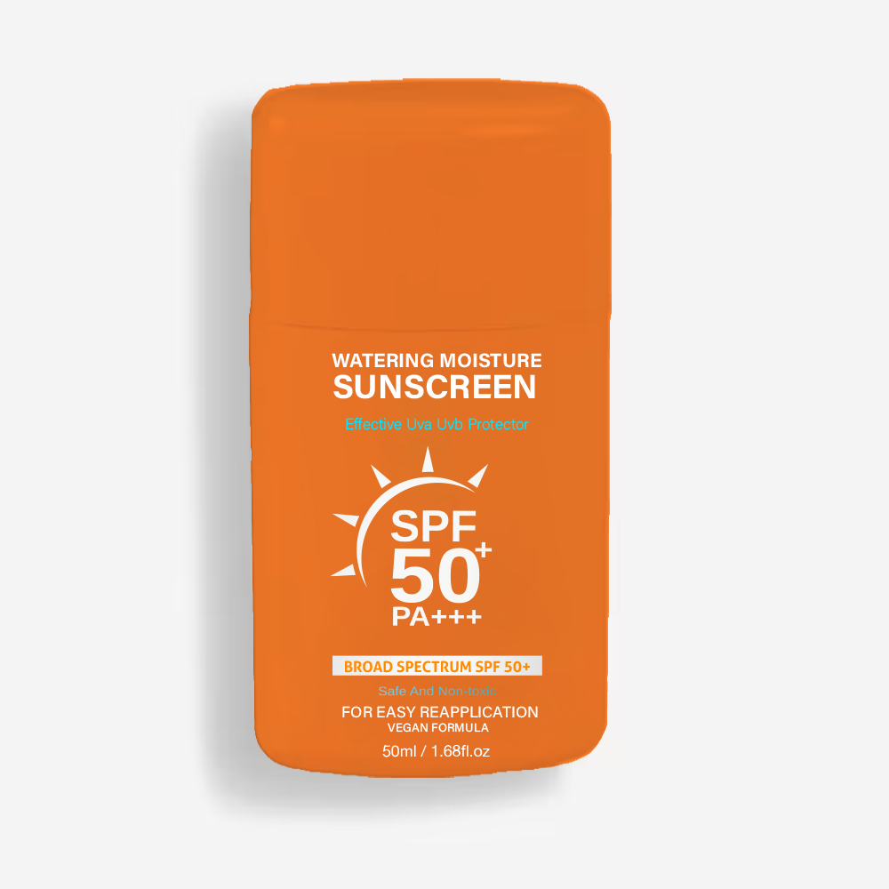 WATERING MOISTURE SUNSCREEN STICK  for Face & Body ,1.68oz , 100% Mineral Sunscreen: Zinc Oxide & Titanium Dioxide , Broad Spectrum SPF 50 , For Sensitive Skin