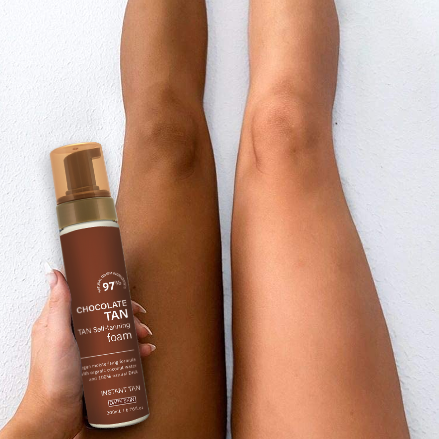 TAN Self-tanning  foam| Lightweight, Self-Tanner Foam Enriched with Aloe Vera and Coconut Provides an Even, Streak-Free Tan