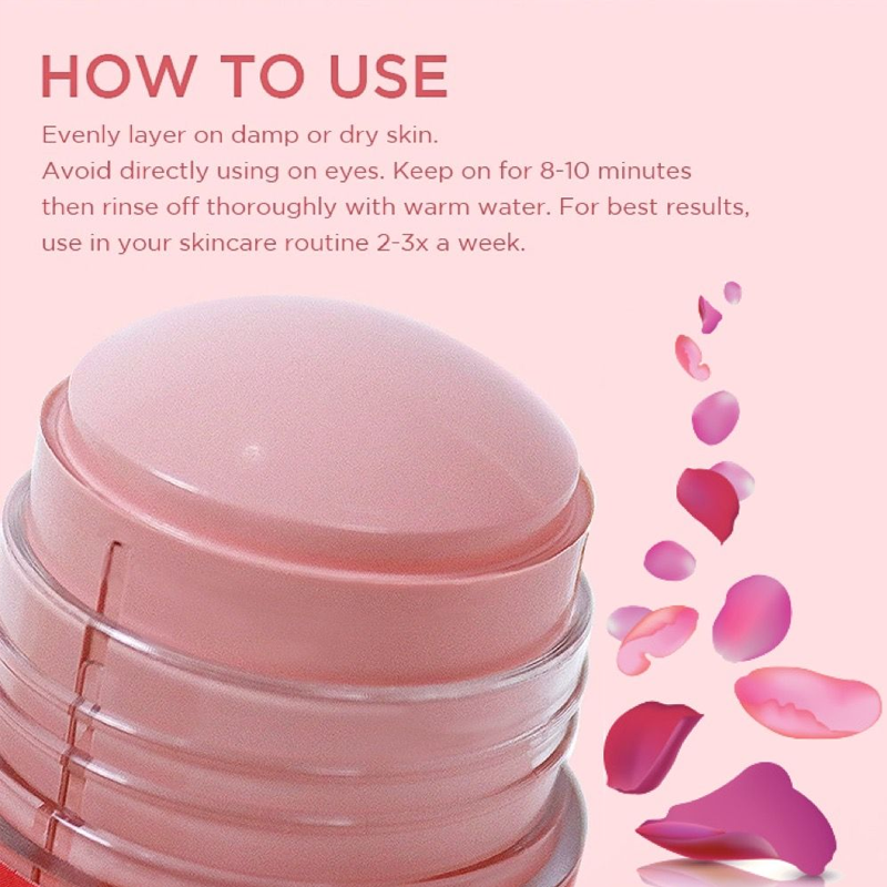Natural Vegan Formula Clay Mask Stick-Hydrating & Calming | Exfoliates & Tightens Skin - Smooths Pores | Hydrating Face Mask, Soothing Face Mask, Face Clay Mask Skincare