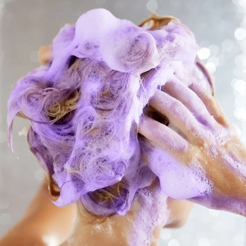 HYBERLISS Purple Shampoo & Conditioner-Set for Blonde, Brunette, Silver + Gray Hair, Anti Brass + Yellow Tones, Safe for Color Treated Hair, Sulfate Free Toning Shampoo Conditioner