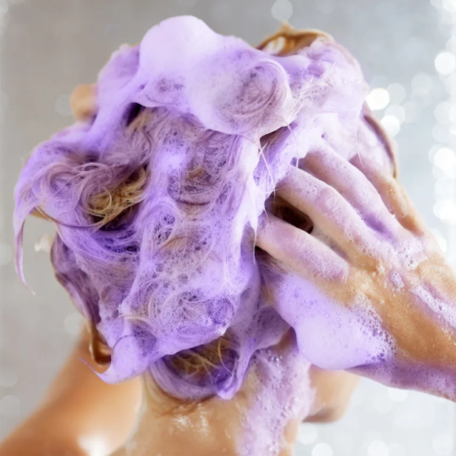 HYBERLISS Purple Shampoo & Conditioner-Set for Blonde, Brunette, Silver + Gray Hair, Anti Brass + Yellow Tones, Safe for Color Treated Hair, Sulfate Free Toning Shampoo Conditioner