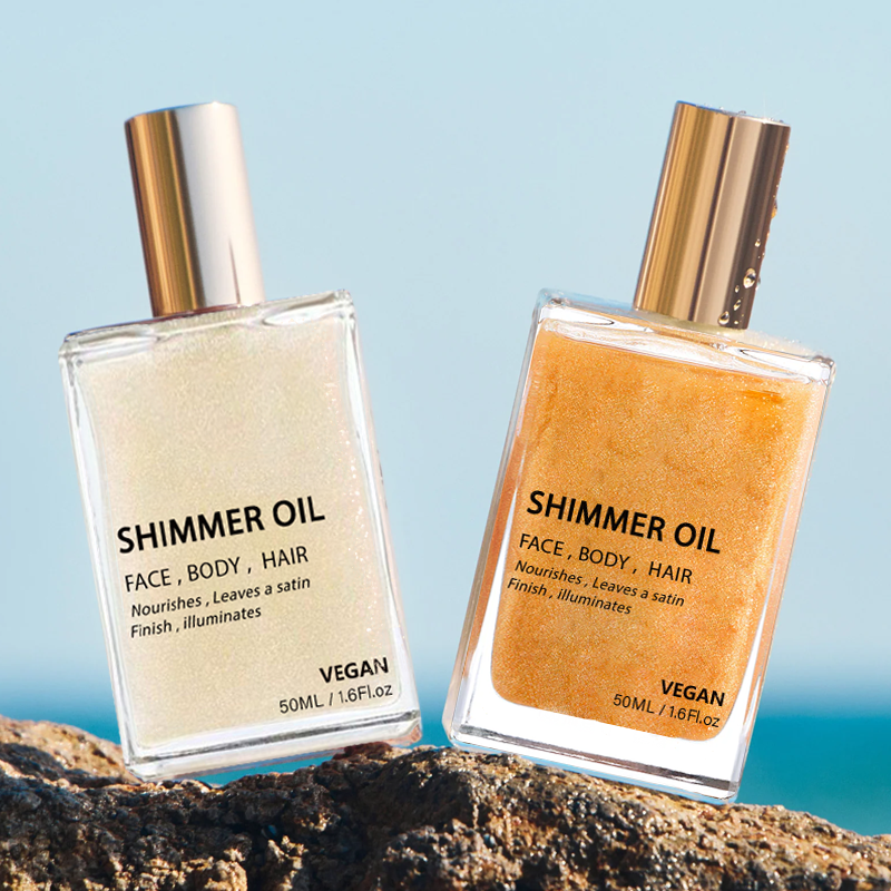 SHIMMER OIL-Multi-Purpose Dry Oil - Luxurious Radiant Glow and Hydration for Face, Body & Hair