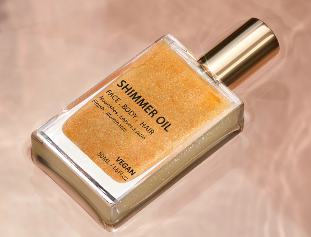 BODY SHIMMER OIL-Waterproof Long Lasting Moisturizing Bronze Body Luminizer Glow For Face & Body, Liquid Illuminator Body Highlighter