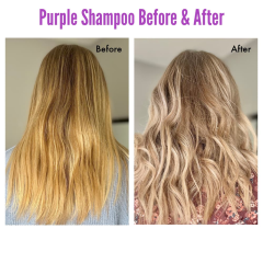 HYBERLISS purple shampoo-Sulfate Free Brass Toning Purple Shampoo and Conditioner Set for Blonde, Bleached, Silver, or Brown Highlighted Hair