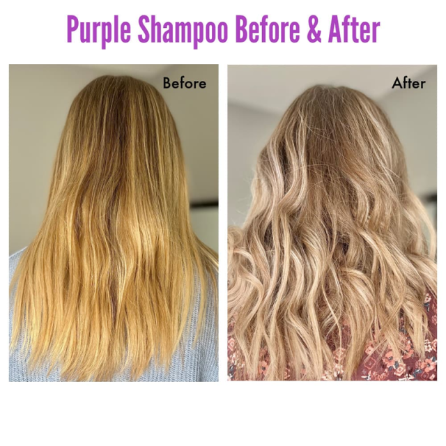 HYBERLISS purple shampoo-Sulfate Free Brass Toning Purple Shampoo and Conditioner Set for Blonde, Bleached, Silver, or Brown Highlighted Hair