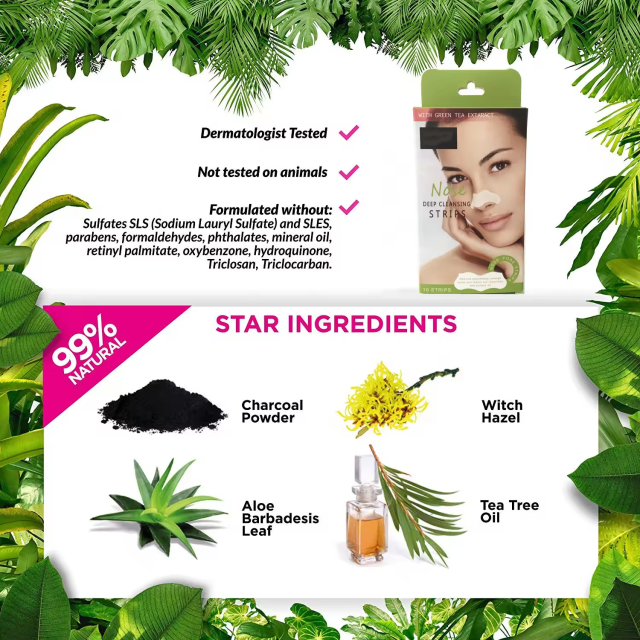 Gentle and non-irritating blackhead removing nose mask
