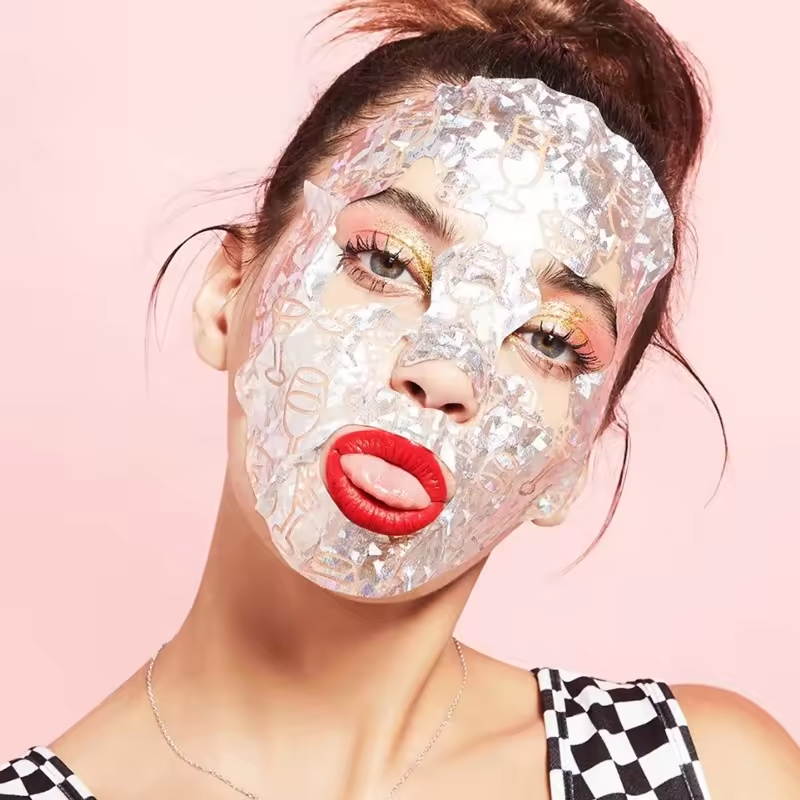 Holographic foil Facial sheet mask